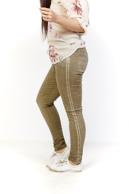 Amici made in Italy Stockist - Cotton Pull up Pants - Azzura Pants - Basic State Amici Australian Stockist