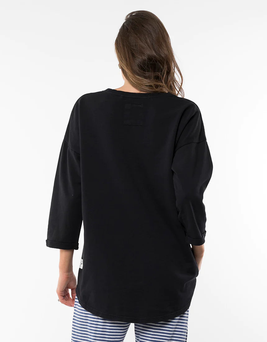 Buy Elm Alice Crew - Washed Black, Elm Sale, Elm Clothing Sale, Elm Clothing Stockists