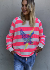 BUY HAMMILL AND CO EAGLE SWEATER BUY HAMMILL AND CO EAGLE STRIPE PINK JUMPER HAMMILL AND CO STRIPE PINK SWEATER HAMMILL AND CO STRIPE PINK EAGLE JUMPER BASIC STATE EAGLE SWEATER