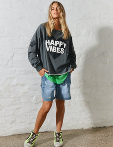 Shop Hammill and co Black Happy Vibes Sweater, Shop Hammill and co clothing online, Hammill and co Stockists