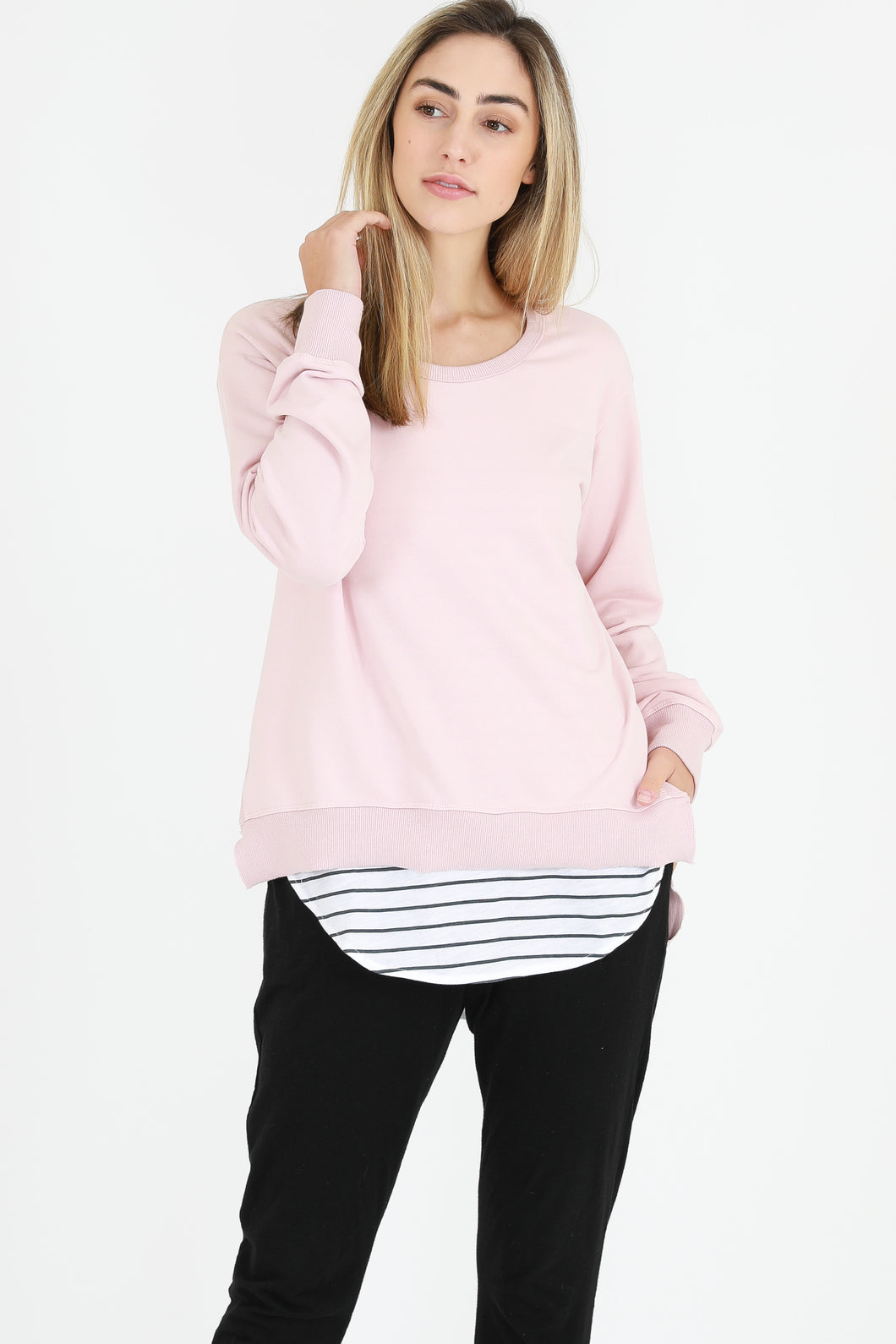 3rd Story Stockist - Basic State 3rd Story Ulverstone Jumper Ulverstone Sweater - Pink Marshmallow