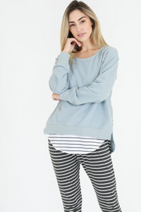3rd Story Stockist - Basic State 3rd Story Ulverstone Jumper Ulverstone Sweater - Storm Blue Pale Blue