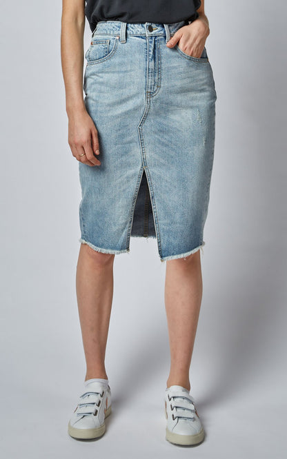 Worn High Denim Revival Skirt