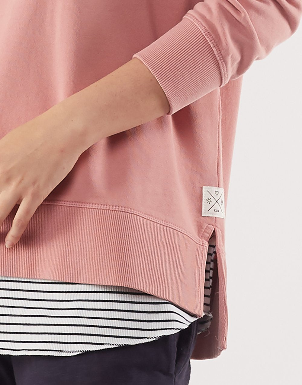 Buy Elm Sydney Crew in Dusty Pink Buy Elm Sweater online Buy Elm Clothing Sydney Jumper Basic State Elm Stockist