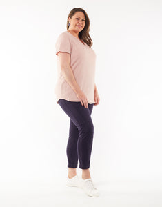 Plus Size St Helens Henley Tee - Pink