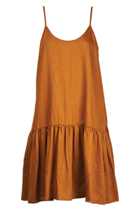 Shop Haven Clothing Majorca String Dress - Caramel Haven Majorca Dress Basic State Australian Haven Clothing Stockist