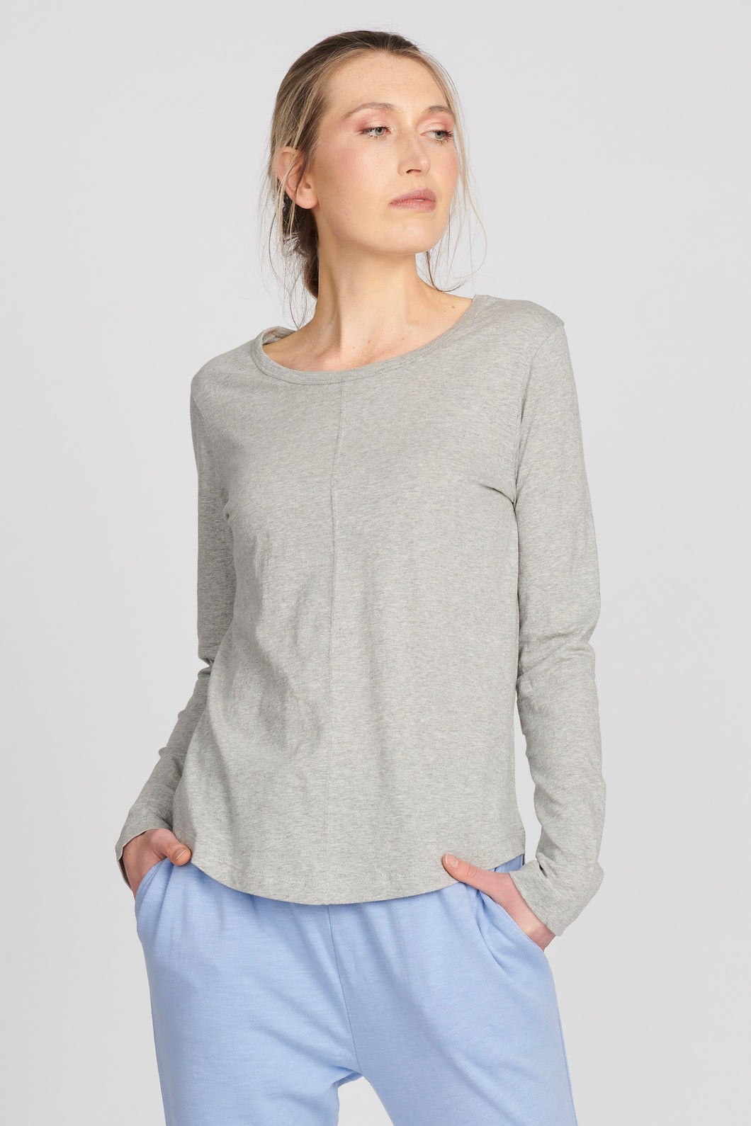 Buy Lulu Organic Clothing Online - Buy Lulu Organic Essentials Stockist - New York Long Sleeve Teek - Lulu Organic Clothing New York Long Sleeve Tee - Basic State Australia 