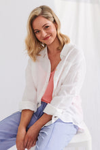 Buy Lulu Linen Cayman Shirt White SHOP WHITE LINEN SHIRT SHOP LULU ORGANIC LINEN CAYMAN SHIRT BASIC STATE LULU ORGANIC LINEN ESSENTIALS STOCKIST