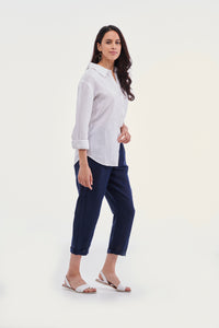 Buy Lulu Linen Cayman Shirt White SHOP WHITE LINEN SHIRT SHOP LULU ORGANIC LINEN CAYMAN SHIRT BASIC STATE LULU ORGANIC LINEN ESSENTIALS STOCKIST