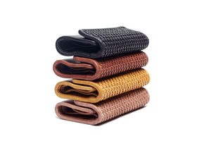 'Mira' Woven Leather Wallet