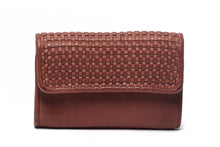 'Mira' Woven Leather Wallet