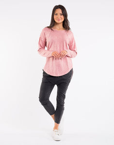 Buy Basic State Foxwood Mackenzie Long Sleeve Tee - Pink - Basic State Foxwood Stockist Shop Foxwood Australian Stockist