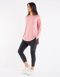 Buy Basic State Foxwood Mackenzie Long Sleeve Tee - Pink - Basic State Foxwood Stockist Shop Foxwood Australian Stockist