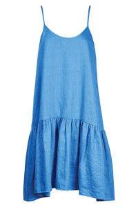 Haven Clothing Stockist - Majorca String Dress Marina Blue - Majorca String Summer Linen Dress, Shop Haven Clothing Online buy Majorca Linen String Dress Marina Blue