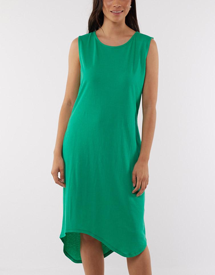 Elm Clothing Wonderland Dress Emerald Green Elm Dress Basic State
