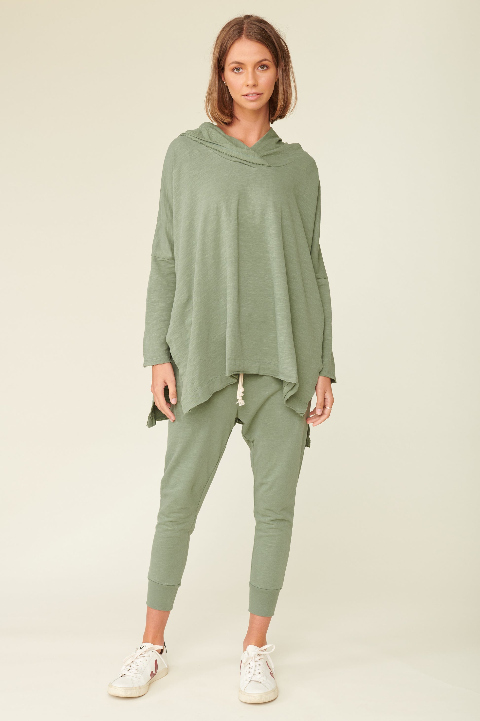 Buy Norwich Hoodie Throw Over Buy Lulu Organic Essentials Norwich Hooded Throw Sweater Buy Norwich Jumper Lulu Organic Essentials Australian Stockist Norwich Hoodie Khaki