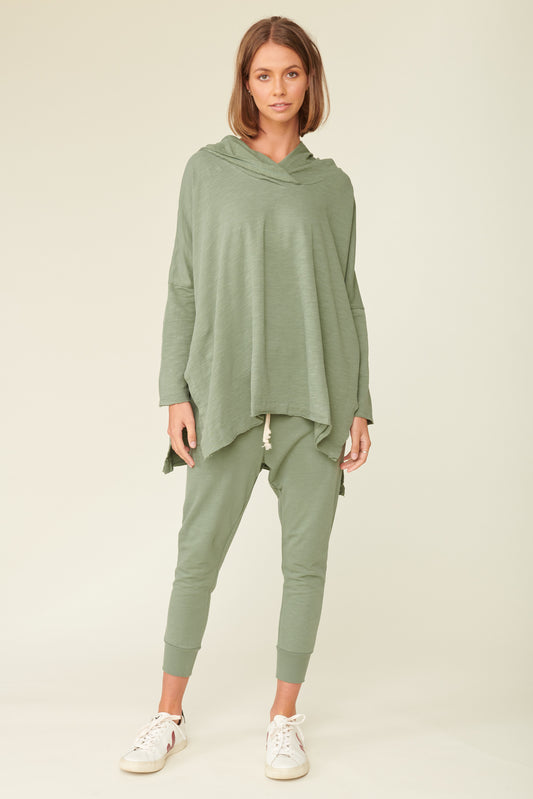 Buy Norwich Hoodie Throw Over Buy Lulu Organic Essentials Norwich Hooded Throw Sweater Buy Norwich Jumper Lulu Organic Essentials Australian Stockist Norwich Hoodie Khaki