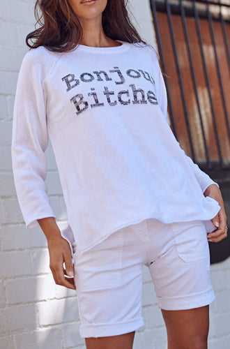 Buy Bonjour B*tches Knitted Jumper Online Bonjour Bitches Knitted Sweaters online  Buy Bonjour Bitches Jumper online Afterpay Bonjour Sweater online