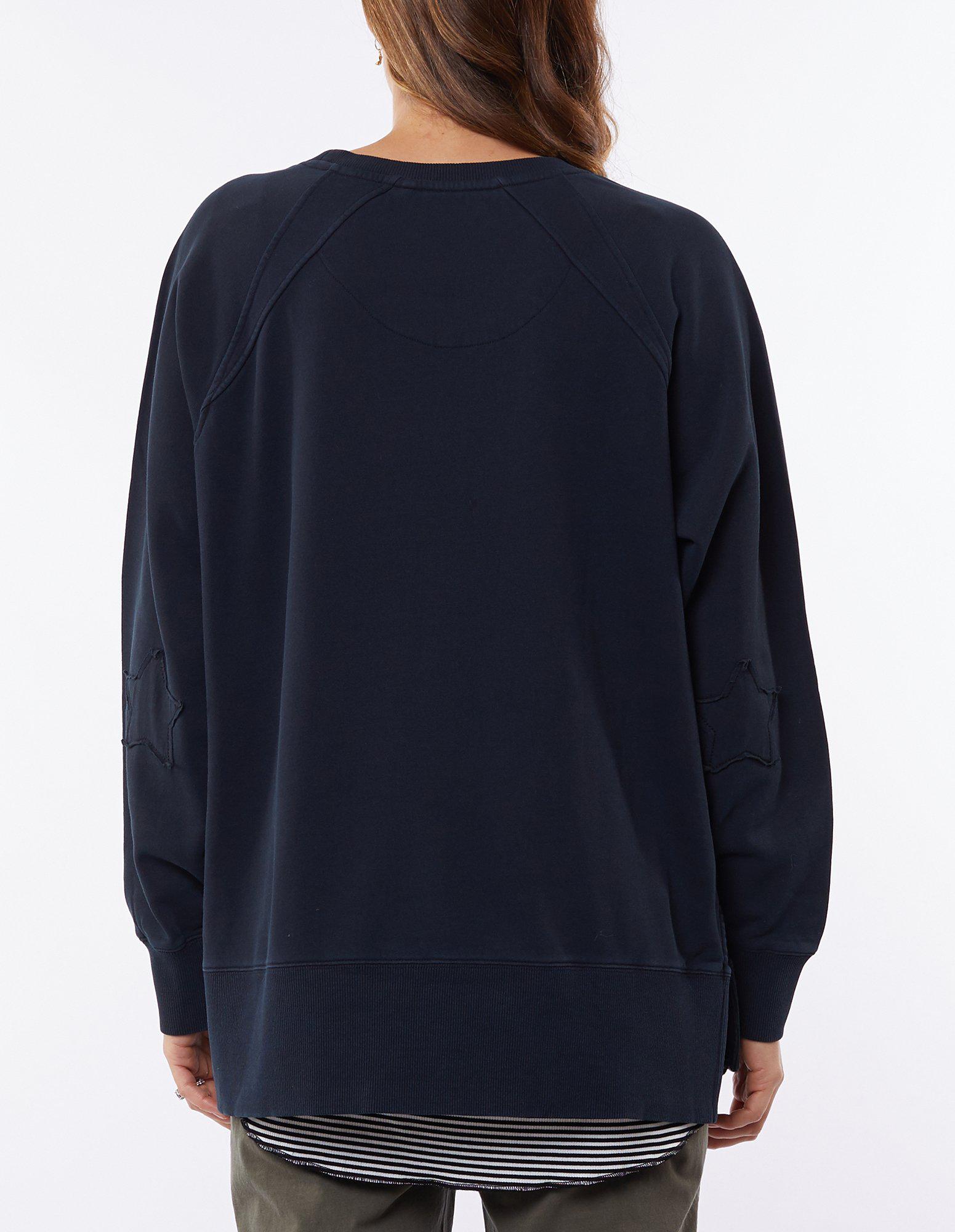 Buy Elm Fundamental Victoria Sweater Buy Elm Sweaters Buy Elm Victoria Crew Shop Navy Elm Sweaters Buy Navy Elm Jumpers Elm Australian stockist