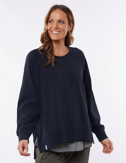 Buy Elm Fundamental Victoria Sweater Buy Elm Sweaters Buy Elm Victoria Crew Shop Navy Elm Sweaters Buy Navy Elm Jumpers Elm Australian stockist