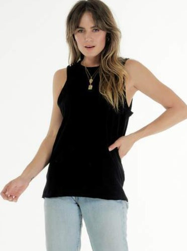 Cle Organic Cotton Clothing Black Ella Tank Organic clothing Basic State Australia Cle Stockist