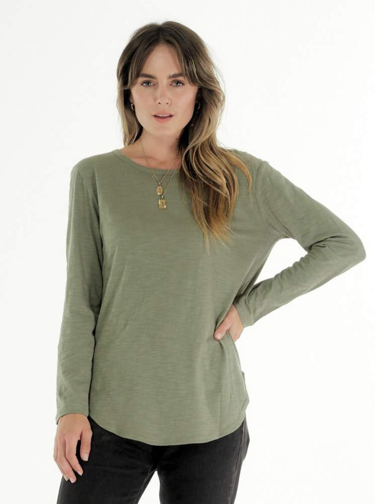 Cle Clothing Cle Organic Clothing Australia Cle Organic Layla Long Sleeve Tee - Basic State Cle Clothing Australian Stockist