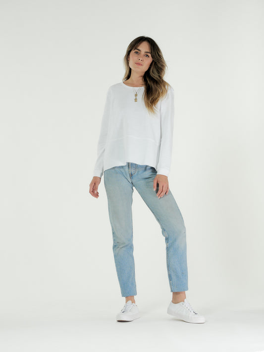 Cle Margo Jumper White Cle Margot Sweater Basic State Cle Stockist