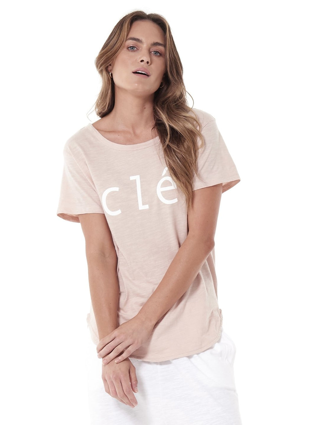 CLE ORGANIC BASICS - LOGO TEE - BLUSH - BASIC STATE CLE ORGANIC CLOTHING STOCKIST CLE LOGO TEE BLUSH CLE ORGANIC CLOTHING LOGO TSHIRT BASIC STATE CLE ORGANIC CLOTHING AUSTRALIAN STOCKIST