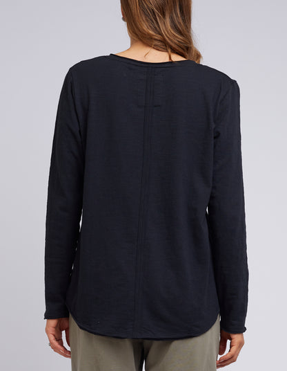 Shop Elm Coles Bay Long Sleeve Tee online Shop Elm Coles Bay Henley Black Basic State Elm Clothing Stockists