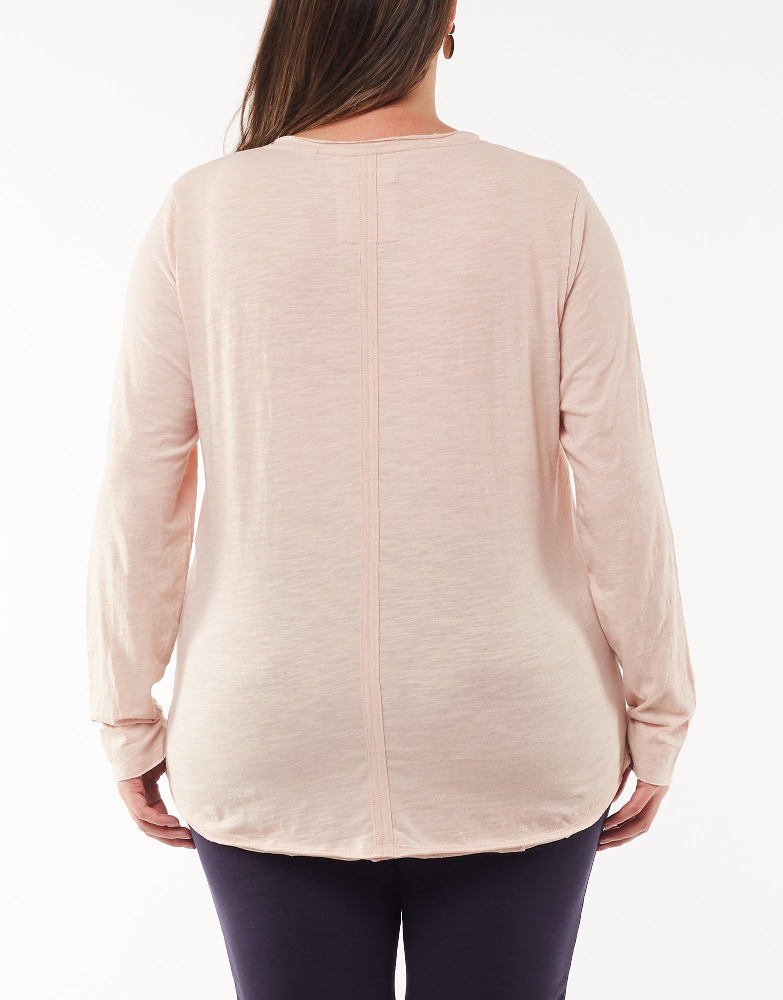 Shop Elm Embrace clothing online, Shop Elm Clothing sale, Shop Elm Coles Bay V neck long sleeve top, Elm Clothing online stockists, Long Sleeve Elm v neck top pink