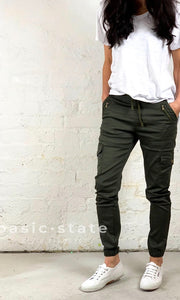 Joey Joggers Khaki Pants - Khaki Lounge Pants - Basic State