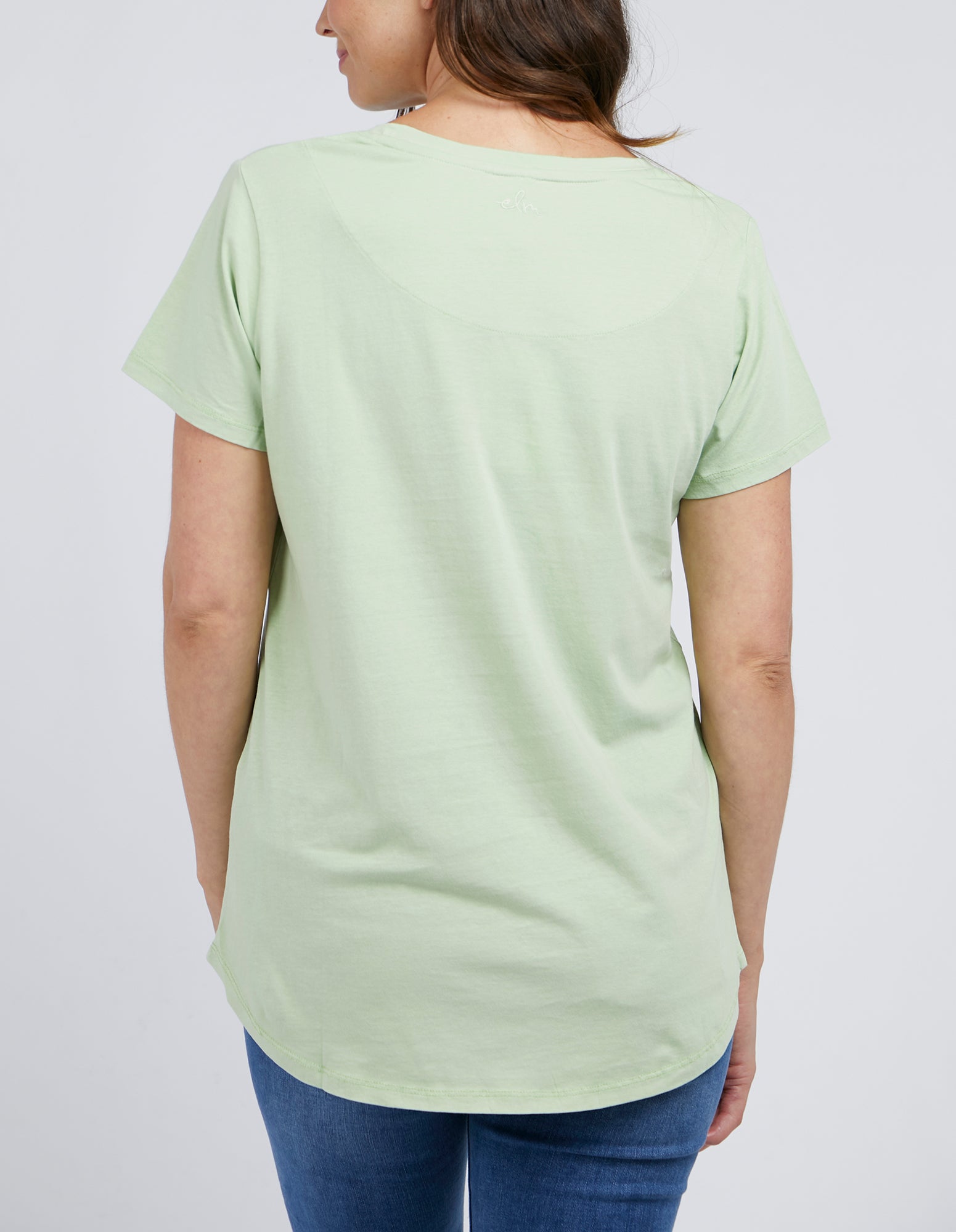 Buy Elm Rainbow Tee light Green Elm Crescent Tshirt Shop Elm Australian Stockists Elm Melbourne Stockists Elm Online Clothing Elm Crescent Tee Mint Elm Rainbow Tshirt