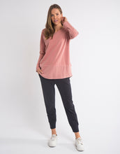Elm Ladies Clothing Elm Fundamental Long Sleeve Rib Tee - Dusty Pink - Basic State 