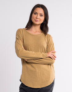 Foxtell MacKenzie Long Sleeve Tee - Mustard - Basic State 