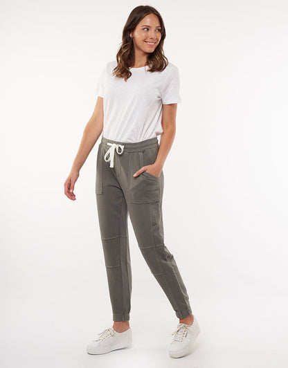 Foxwood Valentina Track Pants - Khaki - Basic State Foxwood Australian Stockist
