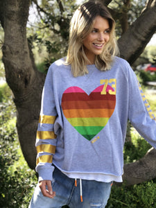 Buy Hammill and co Rainbow Heart Sweater for sale online Basic State Australian Hammill and Co Stockist Hammill and co Rainbow Heart Jumper Shop Hammill and co Online
