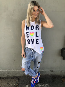 More Love Hammill and co Tank hammill and co More Love Tank More Love Singlet Basic State Cat Hammill and co Stockist