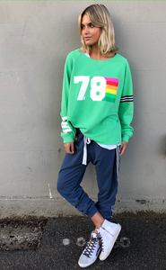 HAMMILL AND CO RETRO 78 SWEATER GREEN - BASIC STATE HAMMILL AND CO STOCKIST BUY HAMMILL AND CO RETRO 78 SWEATER GREEN SHOP HAMMILL AND CO AUSTRALIA HAMMILL AND CO AUSTRALIAN STOCKIST HAMMILL AND CO DISCOUNT CODE