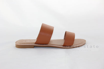 Human Shoes Dakota Tan Leather Shoes Dakota Tan Leather Slides - Basic State Australia