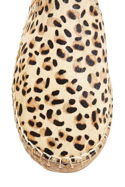 Riley Oscelot Print Slides Leather Slides Leather Mules Basic State