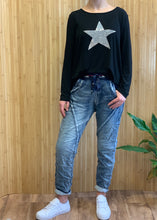 Italian Star Ralph Denim Jeans italian Star Ralph Pants Shona Diamante Star Long Sleeve Tee Diamante Star Top Diamante Star Black Top Basic State Shona Star Top 