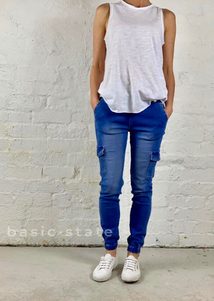 Joey Joggers True Blue Denim - Basic State Denim - Plus Size Clothing  - Jenny Joggers Jenni Joggers