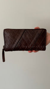 'Kendra' Woven Leather Wallet