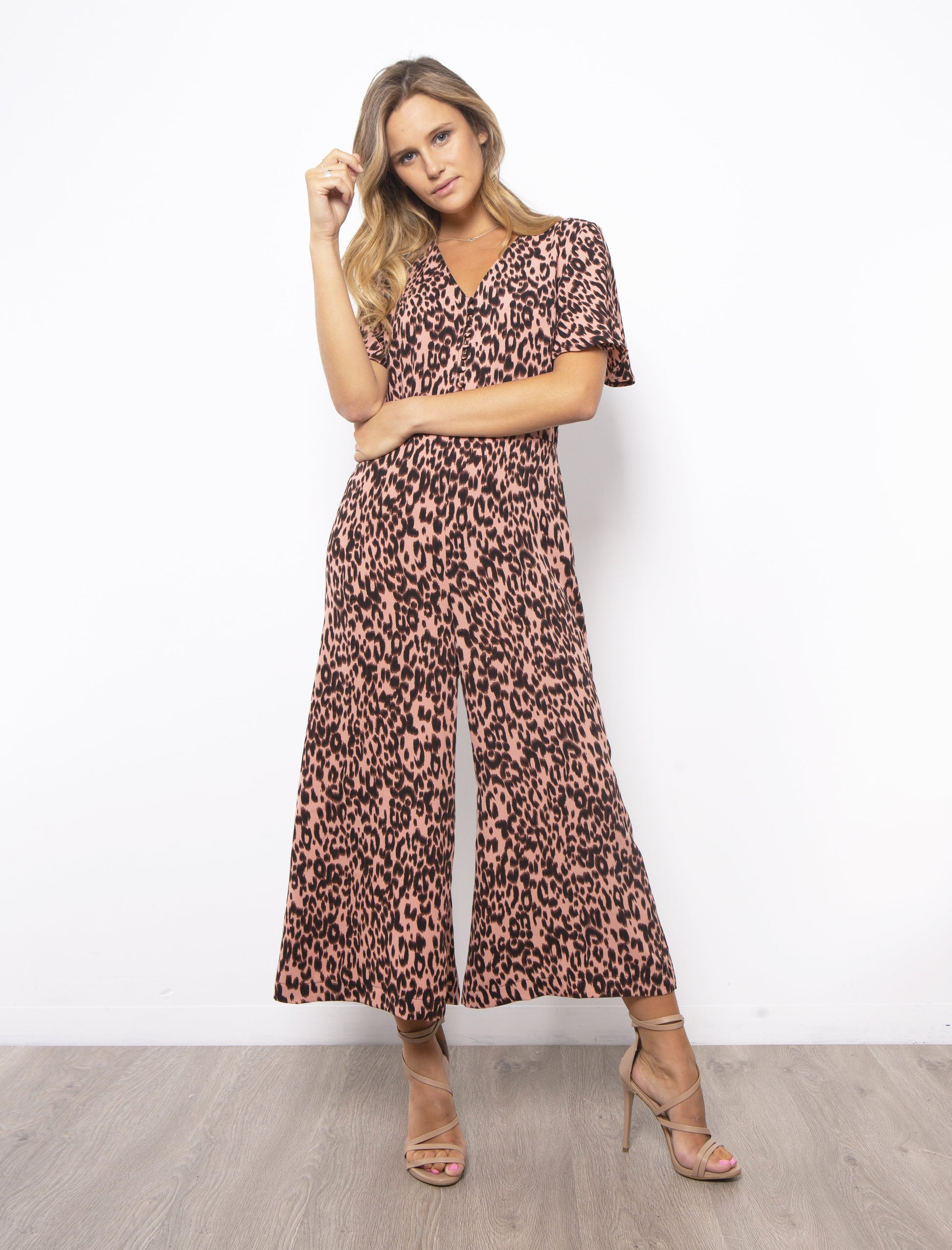 Lola Animal Print Jumpsuit Basic State