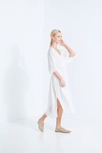Zeus Dress - Ice White Linen