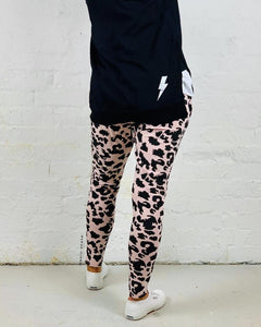 Pink Leopard Print Pants Lainie Drop Crotch Pant Leopard Lounge Pants