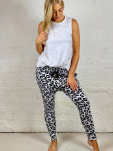 Leopard Print Drop Crotch Pants, Lainie Leopard Print Slouch Pants Basic State