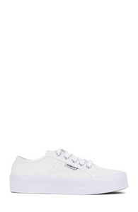 Buy White Canvas Shoes with Thick Sole - Lift Canvas White Shoe with Thick Sole - Elevated Sole Sneakers in White Canvas - Classic Tennis Shoe - White Superga - Basic State