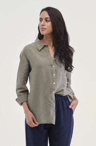 Cayman Linen Shirt - Washed Khaki