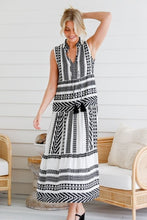 Mediterranean Dress - Maxi Mediterranean Dress Rhea Dress, Ria Dress Black and White Maxi Dress